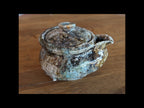 Hohin in granitic porcelain, double firing- high-temperature charcoal firing.