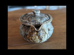 Hohin in granitic porcelain, double firing- high-temperature charcoal firing.